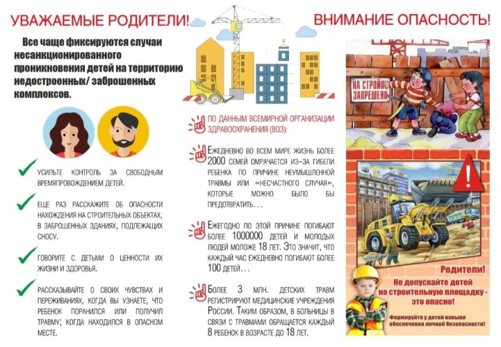 памятка родителям о безопасном поведении детей